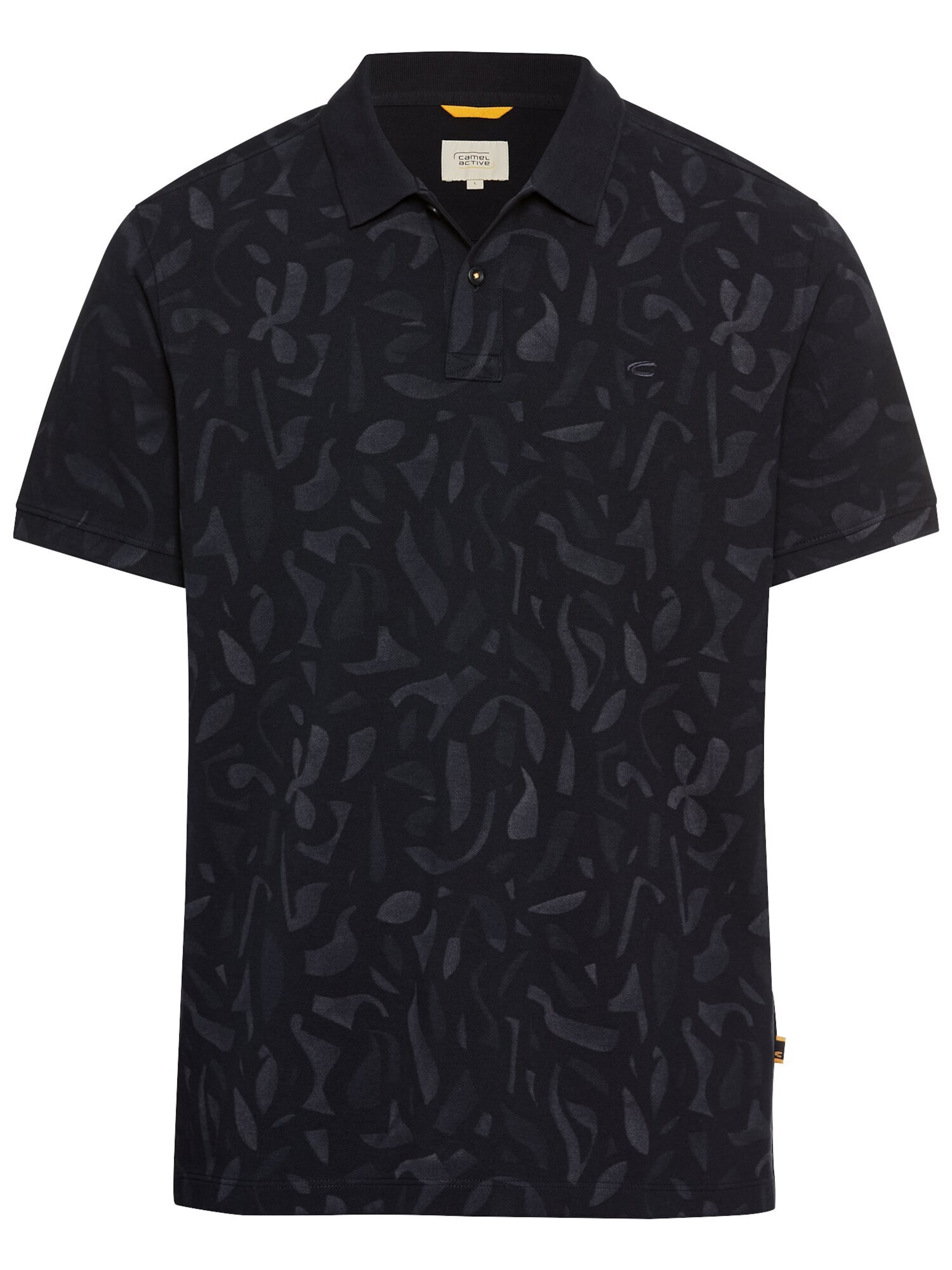 CAMEL ACTIVE Kurzarm Poloshirt aus reiner Baumwolle in Blau: Vorderseite