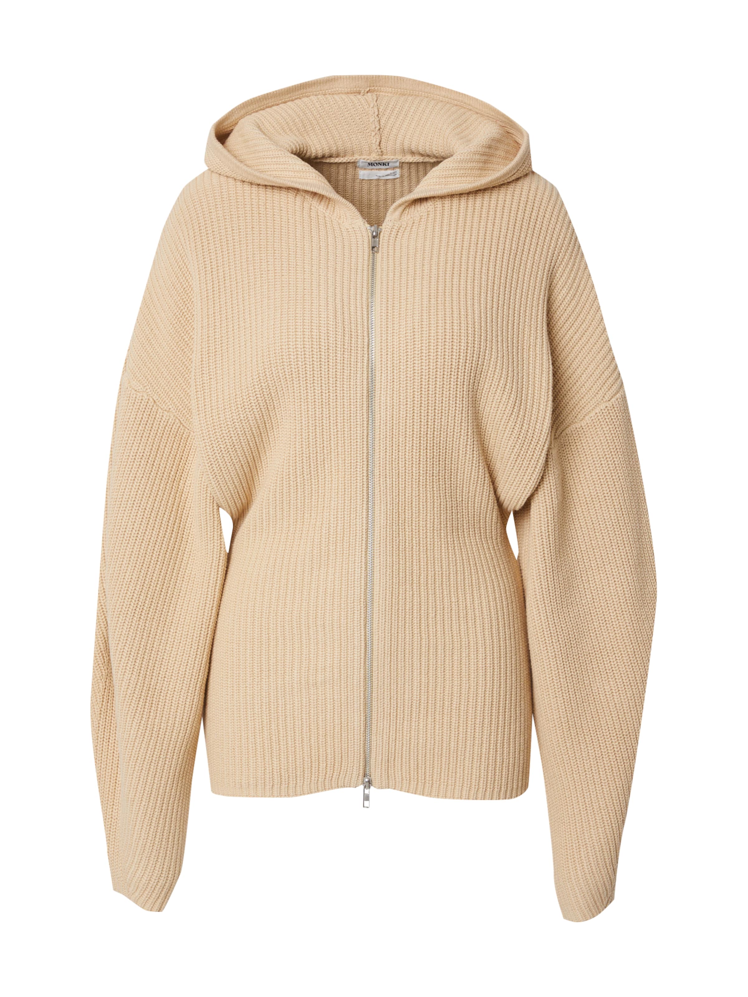 Monki Gebreid vest in Beige: voorkant