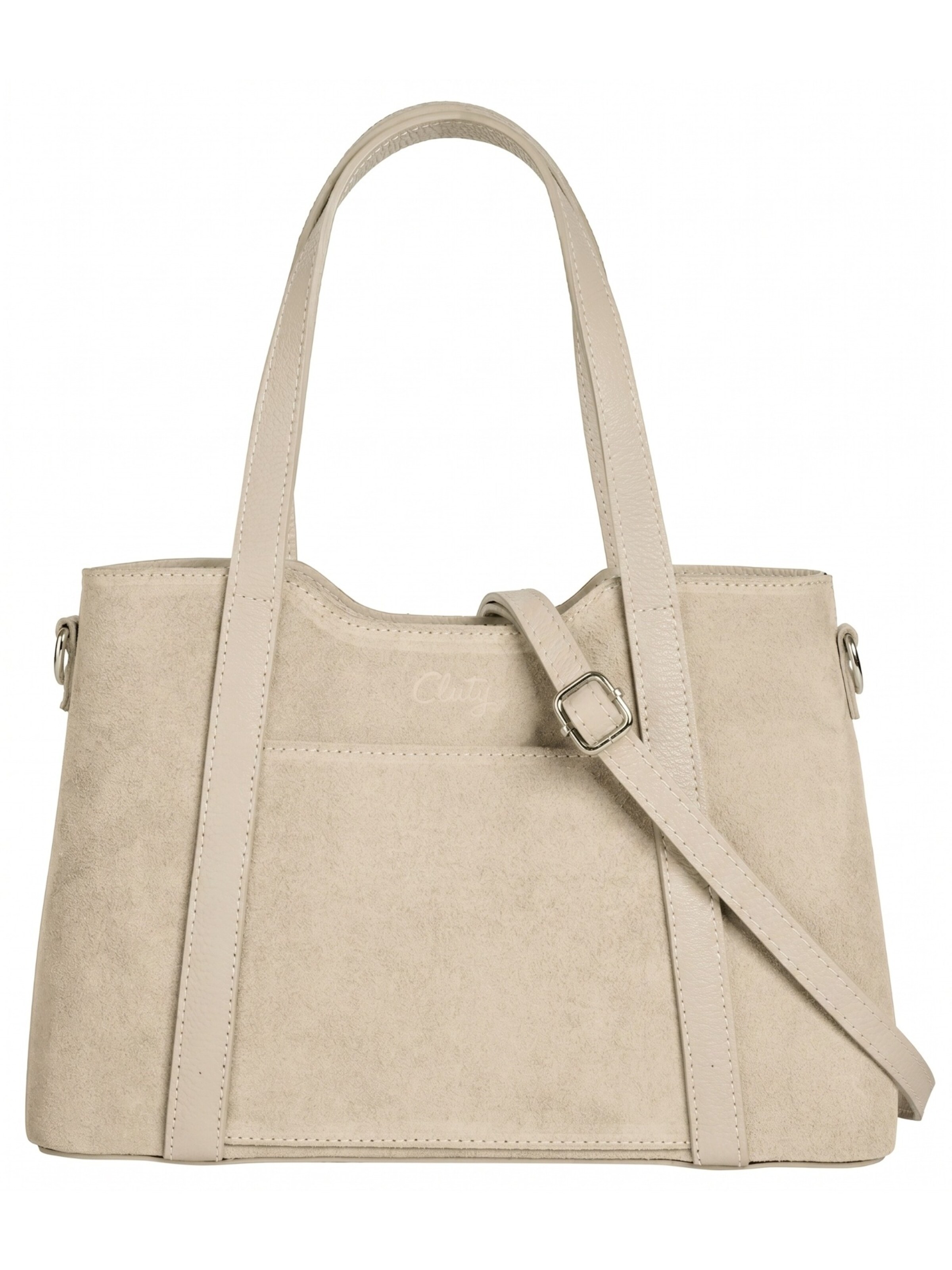 Cluty Handbag in Beige: front