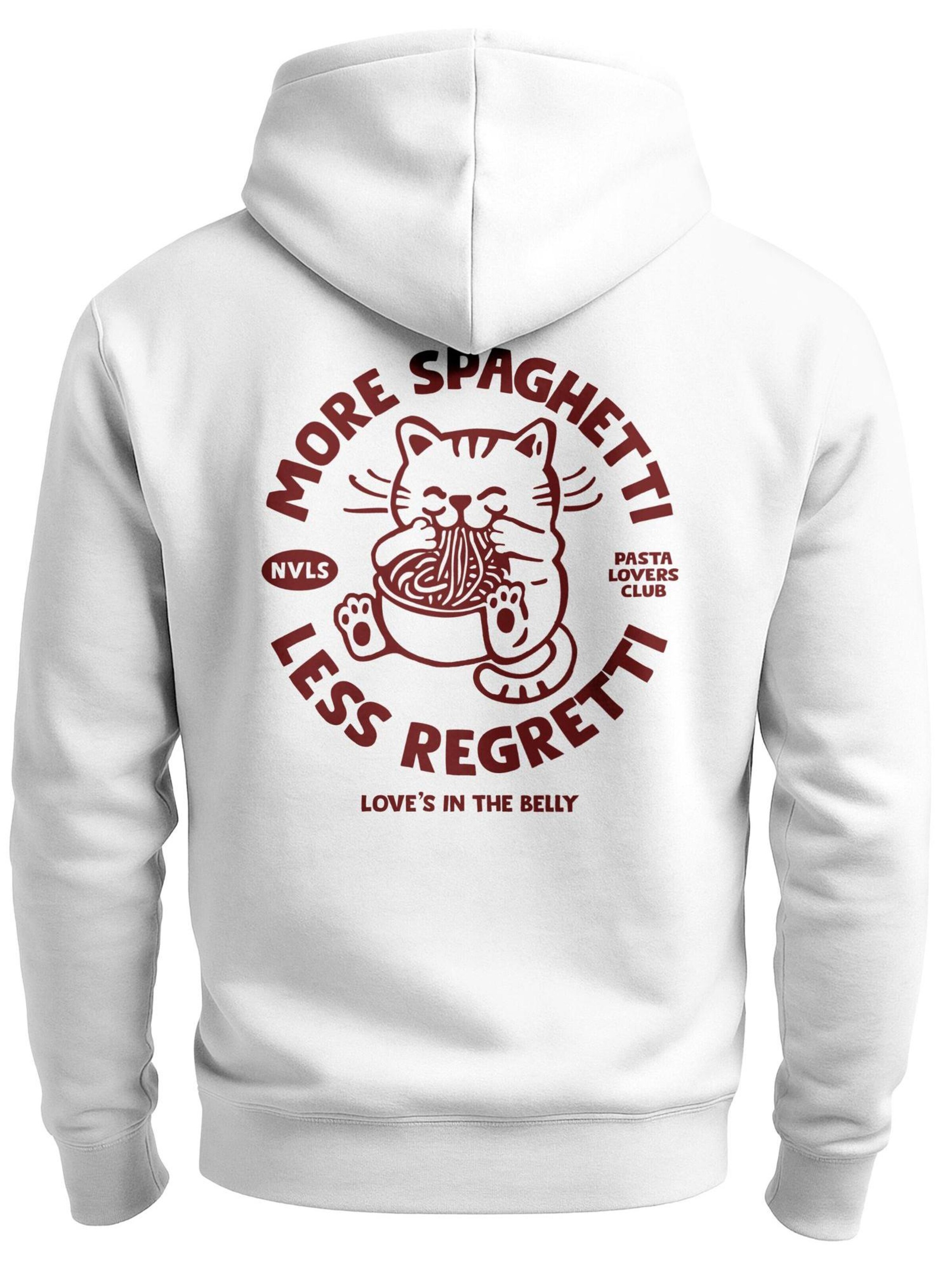 Neverless Zip-Up Hoodie 'spaghetti' in White