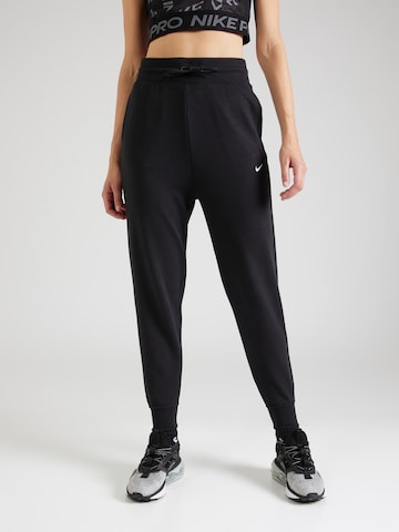 NIKE Tapered Sports trousers 'One' in Black: front