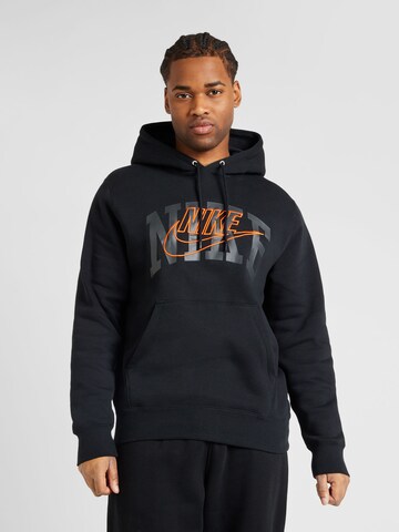 Nike Sportswear Sweatshirt 'CLUB' in Schwarz: predná strana