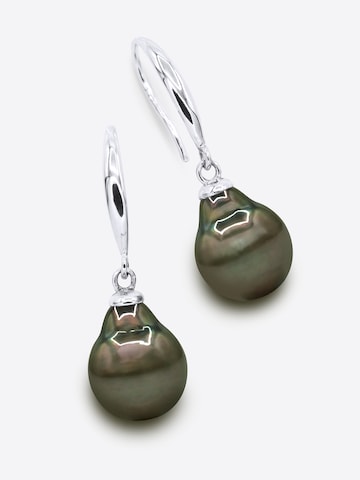 Boucles d'oreilles 'Rapanu' Ateliers Saint Germain en gris : devant