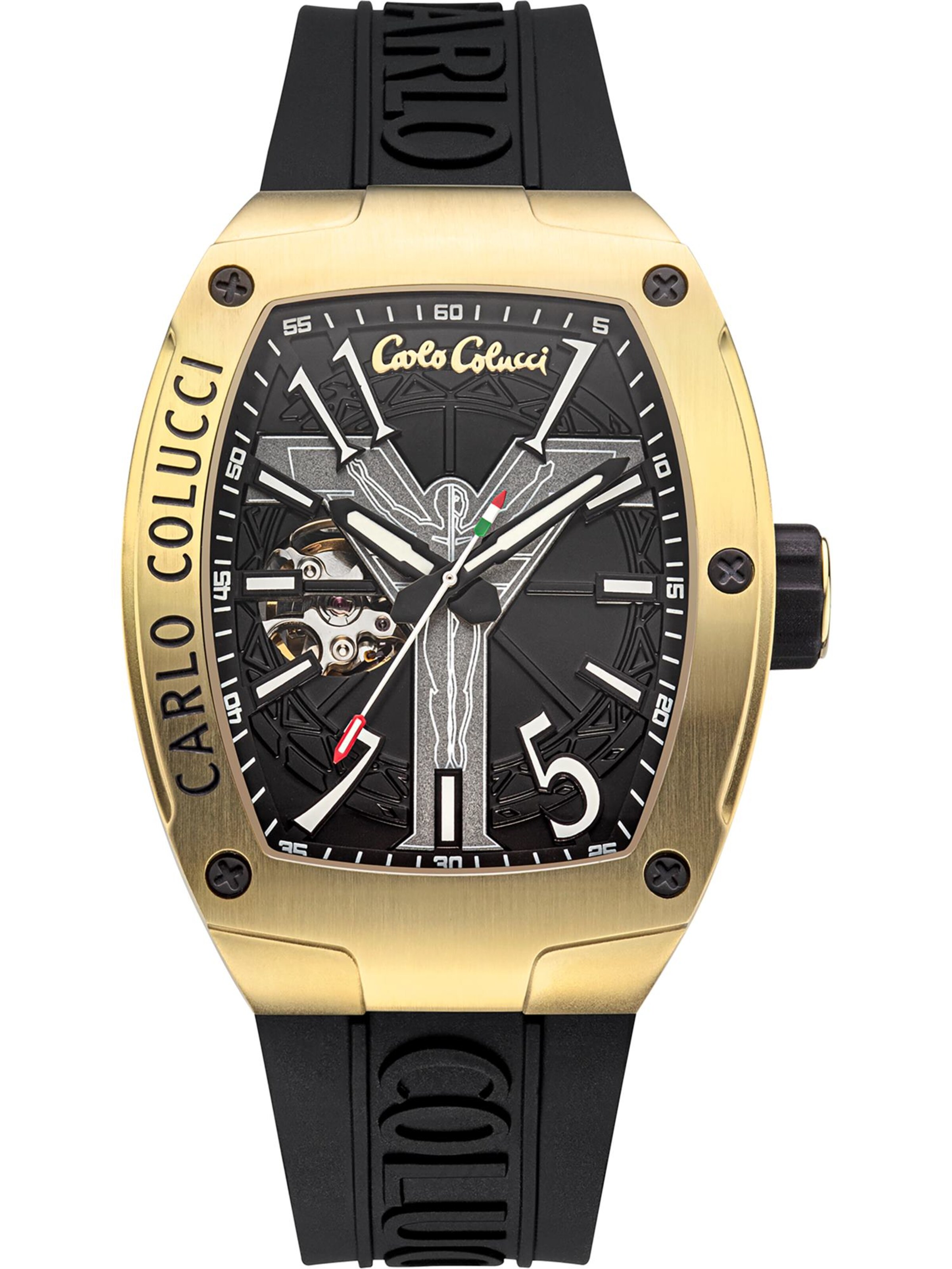 Carlo Colucci Analog watch ' Donia ' in Black: front