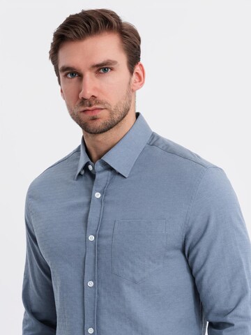 Ombre Regular fit Overhemd 'OM-SHCS-0174' in Blauw