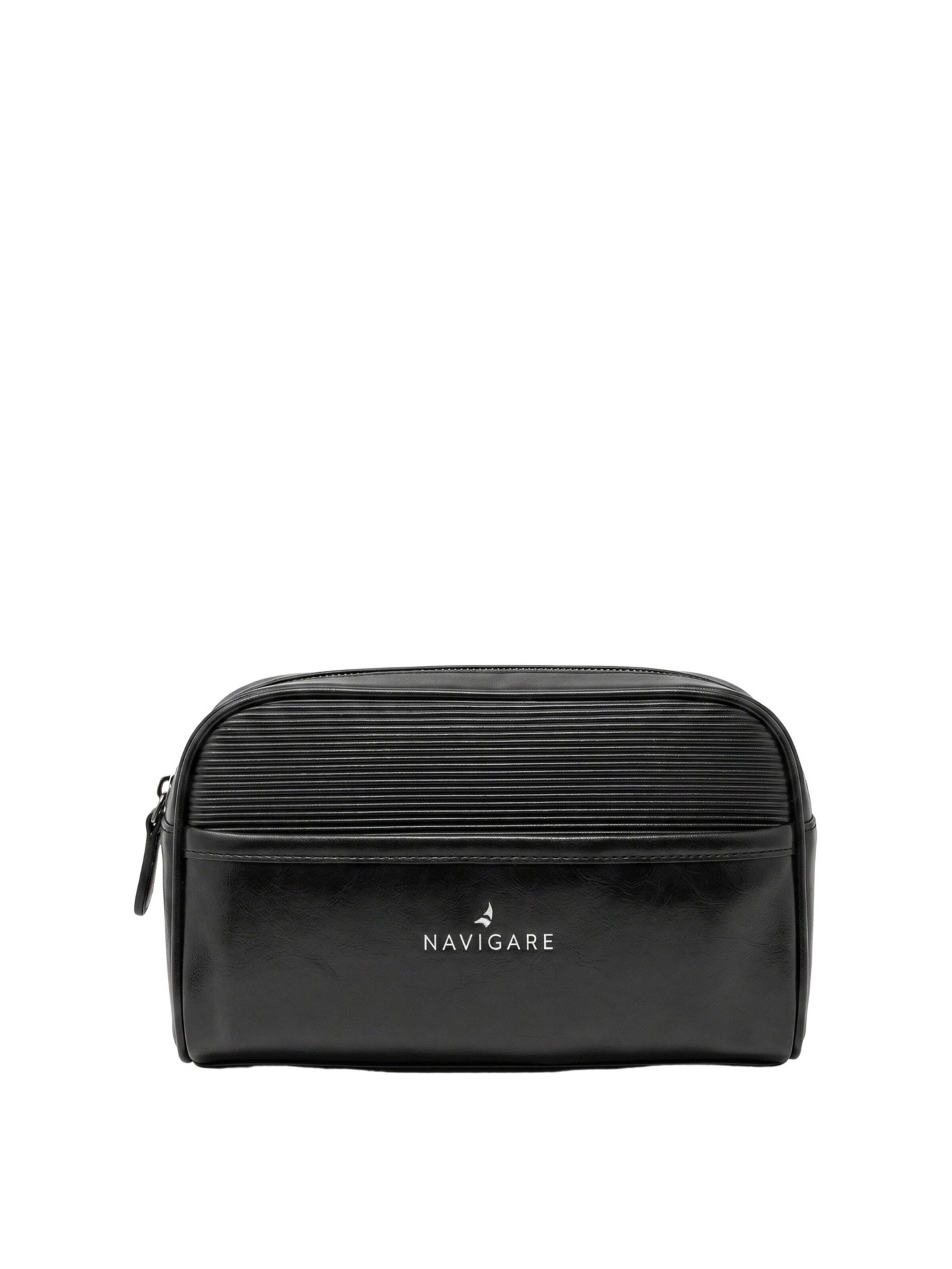 Pochette 'Pochette uomo Navigare con zip - Poliestere resistente' di Navigare in nero: frontale