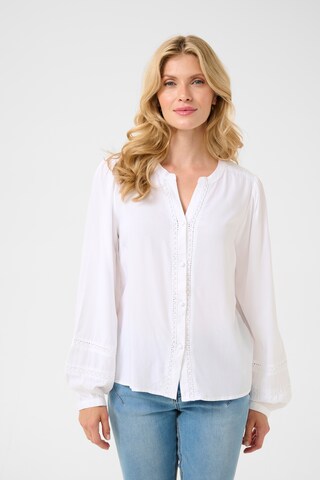 Cream Blouse 'Tiah' in White: front