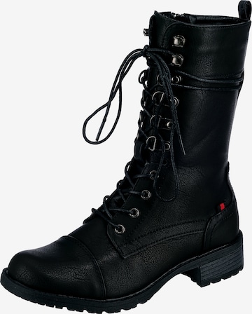 Inselhauptstadt Lace-Up Boots in Black: front