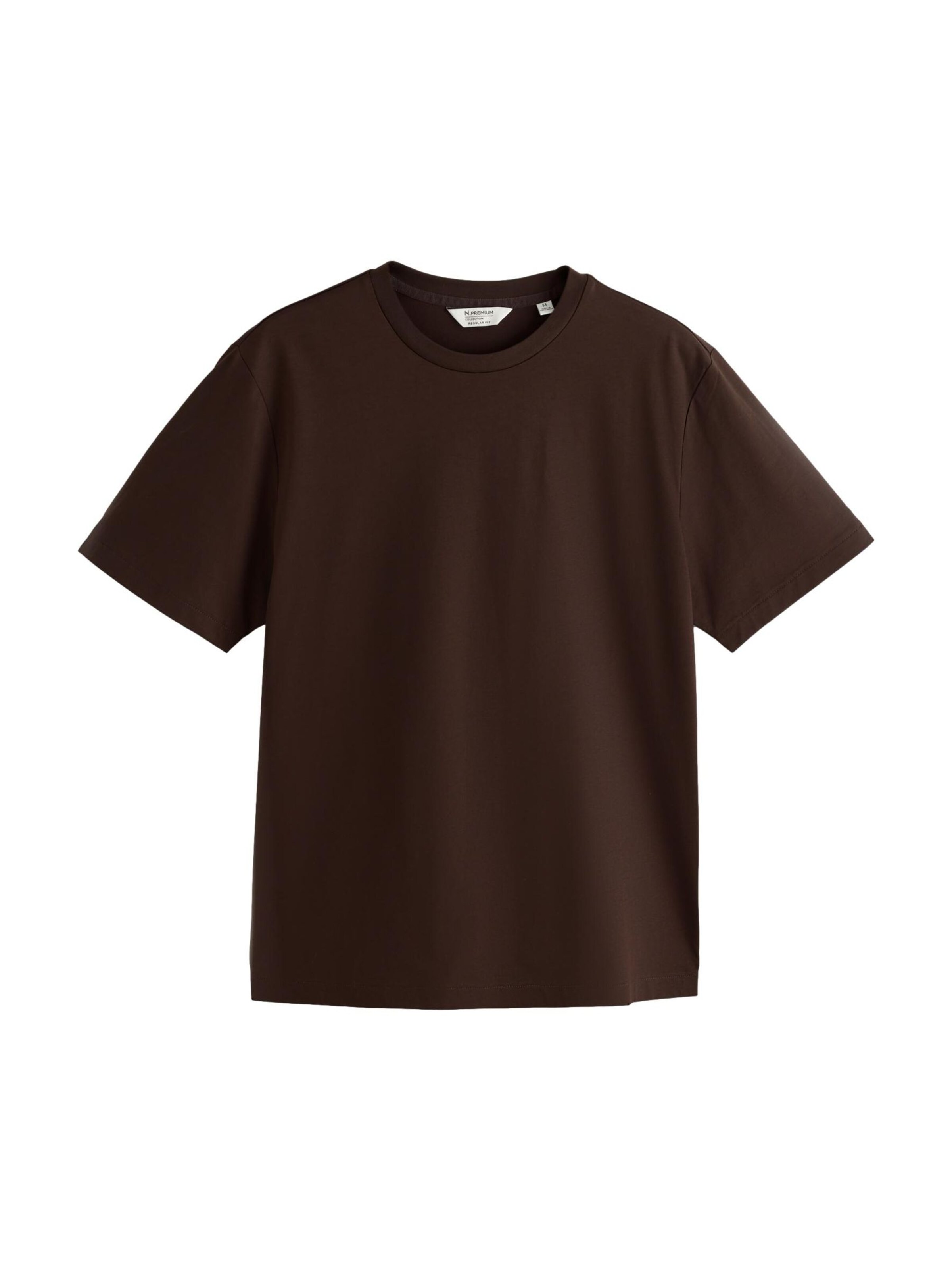 Next T-Shirt 'Premium' in Braun: Vorderseite