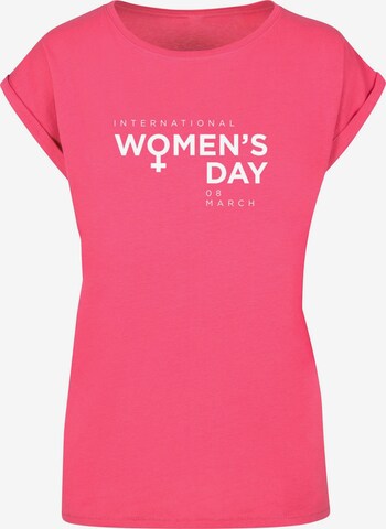 Merchcode T-Shirt 'WD - International Women's Day' in Pink: predná strana