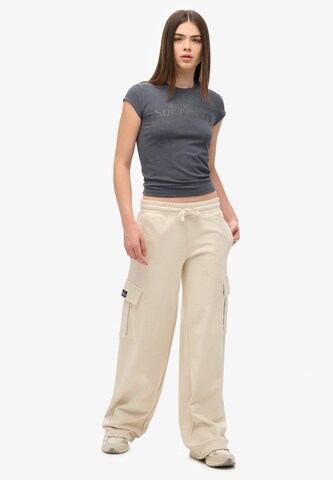 Wide Leg Pantalon cargo 'Athletic Essentials' Superdry en beige