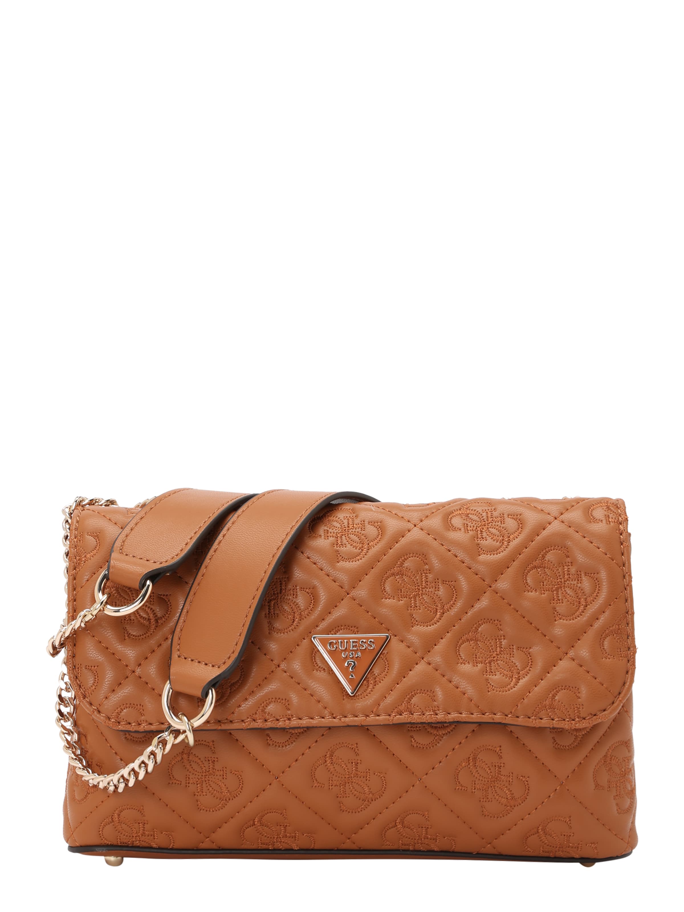 GUESS Axelremsväska 'ADELASIA CNVRTBLE XBODY FLAP' i brun: framsida