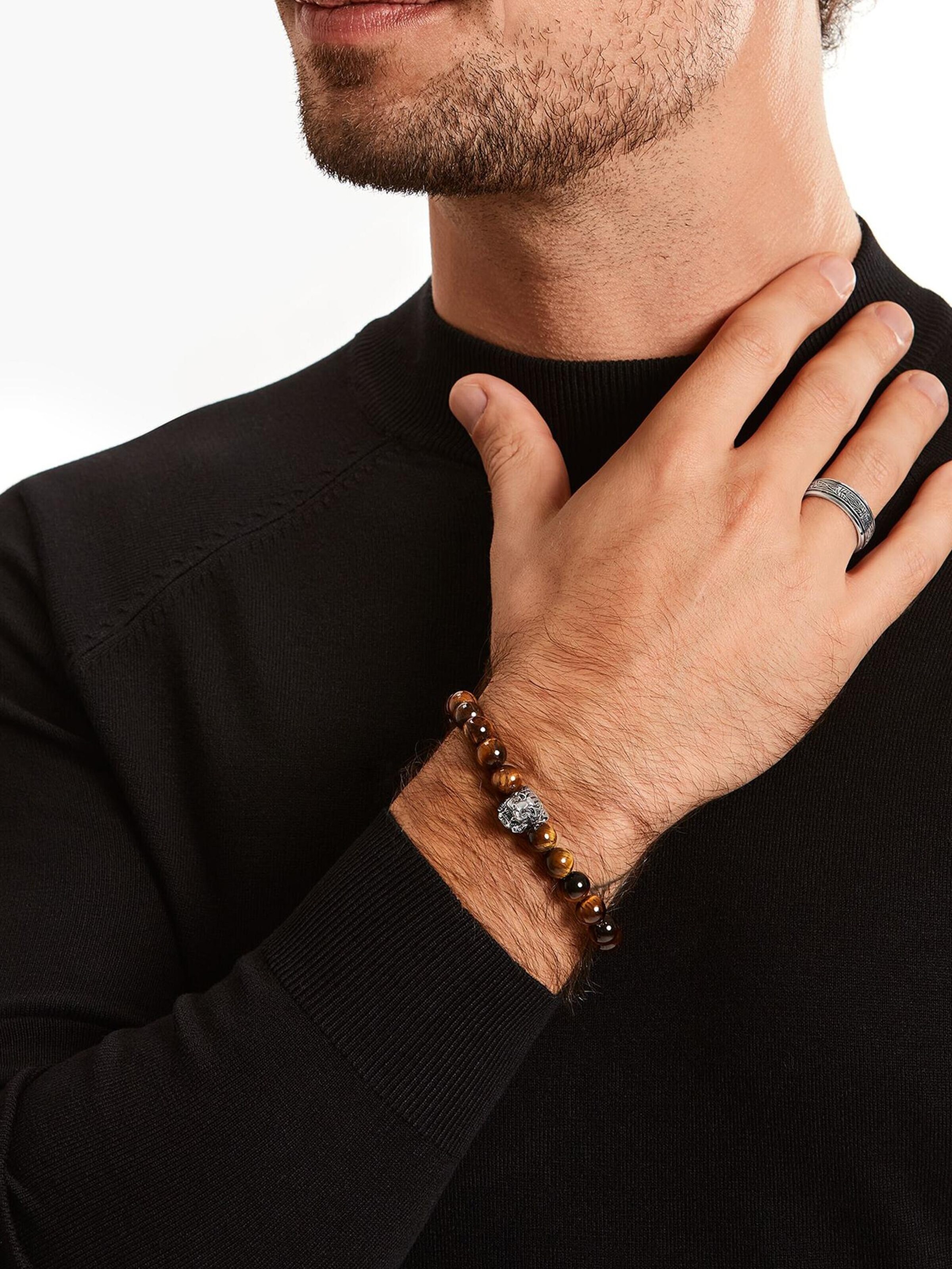 Bracelet 'Armband Tiger Braun' Thomas Sabo en marron : devant
