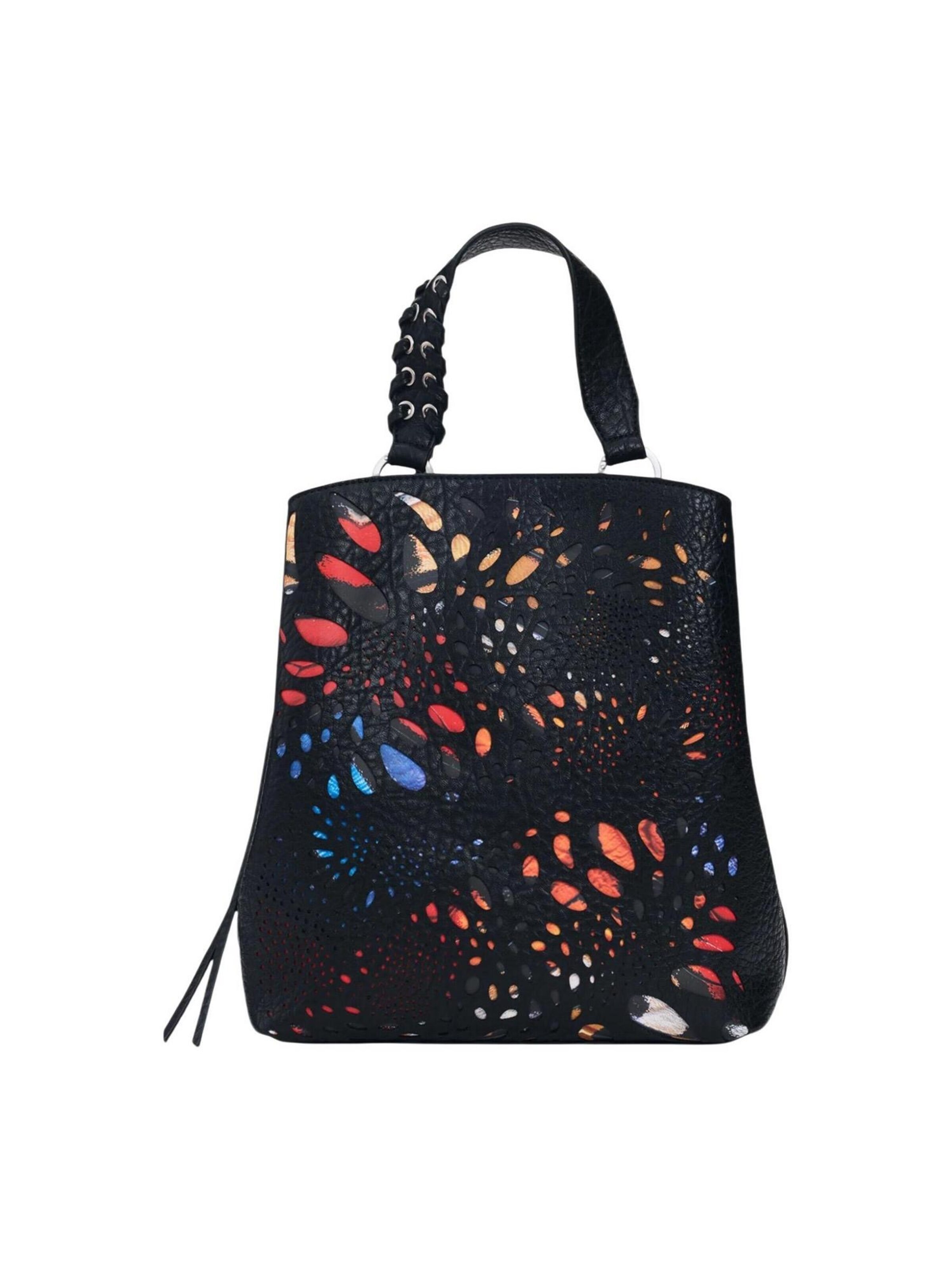 Desigual - Mochila 'NOTUS PRINT SUMY' en negro: frente