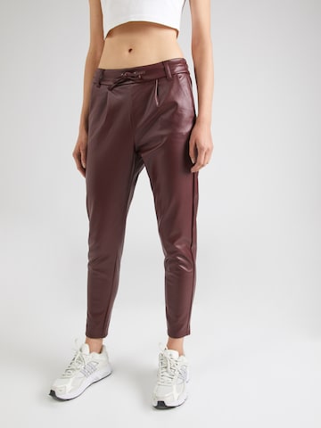 ONLY Slim fit Pleat-Front Pants 'POPTRASH' in Red: front