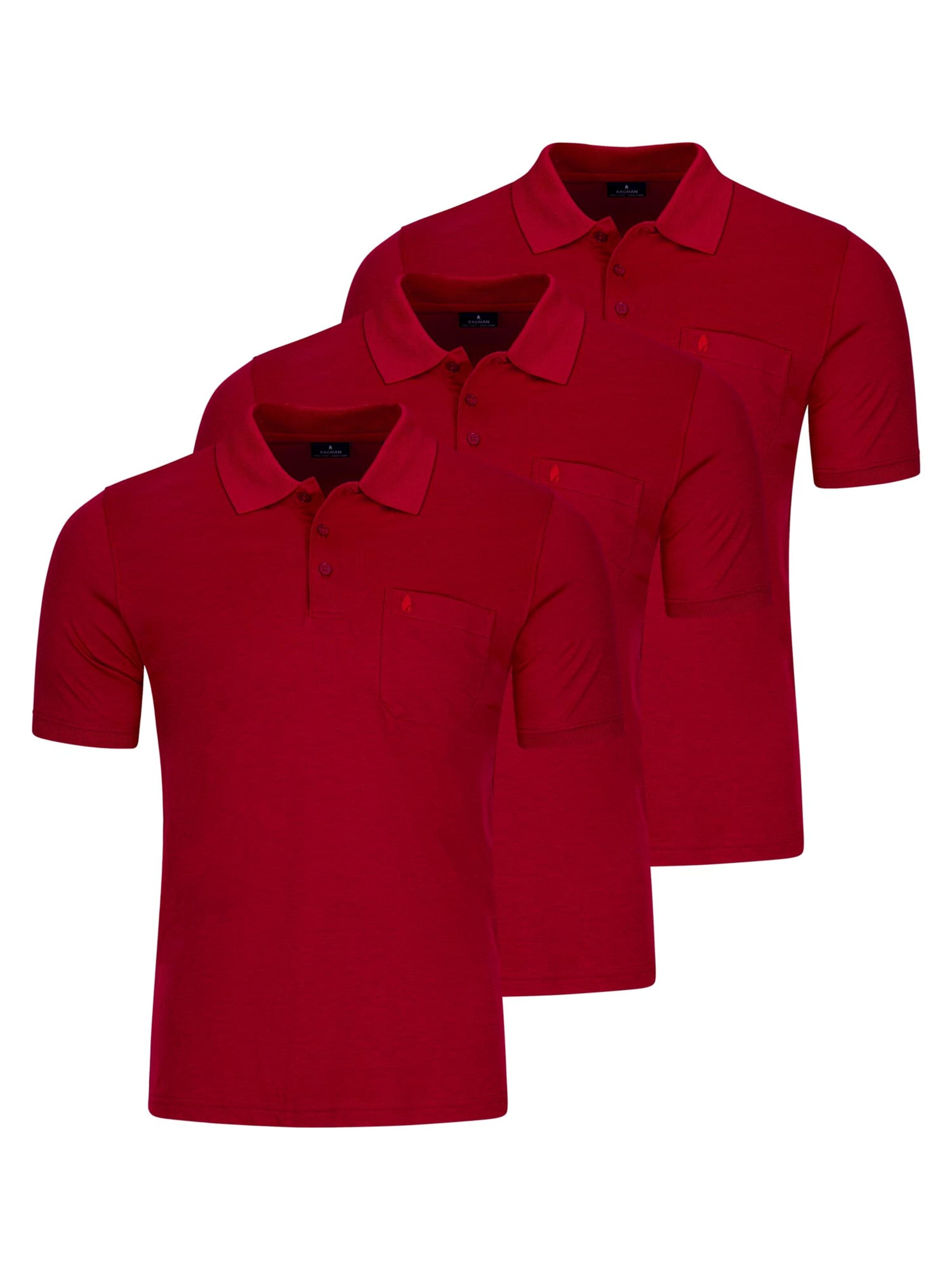 Ragman Shirt 'Basic' in Red: front