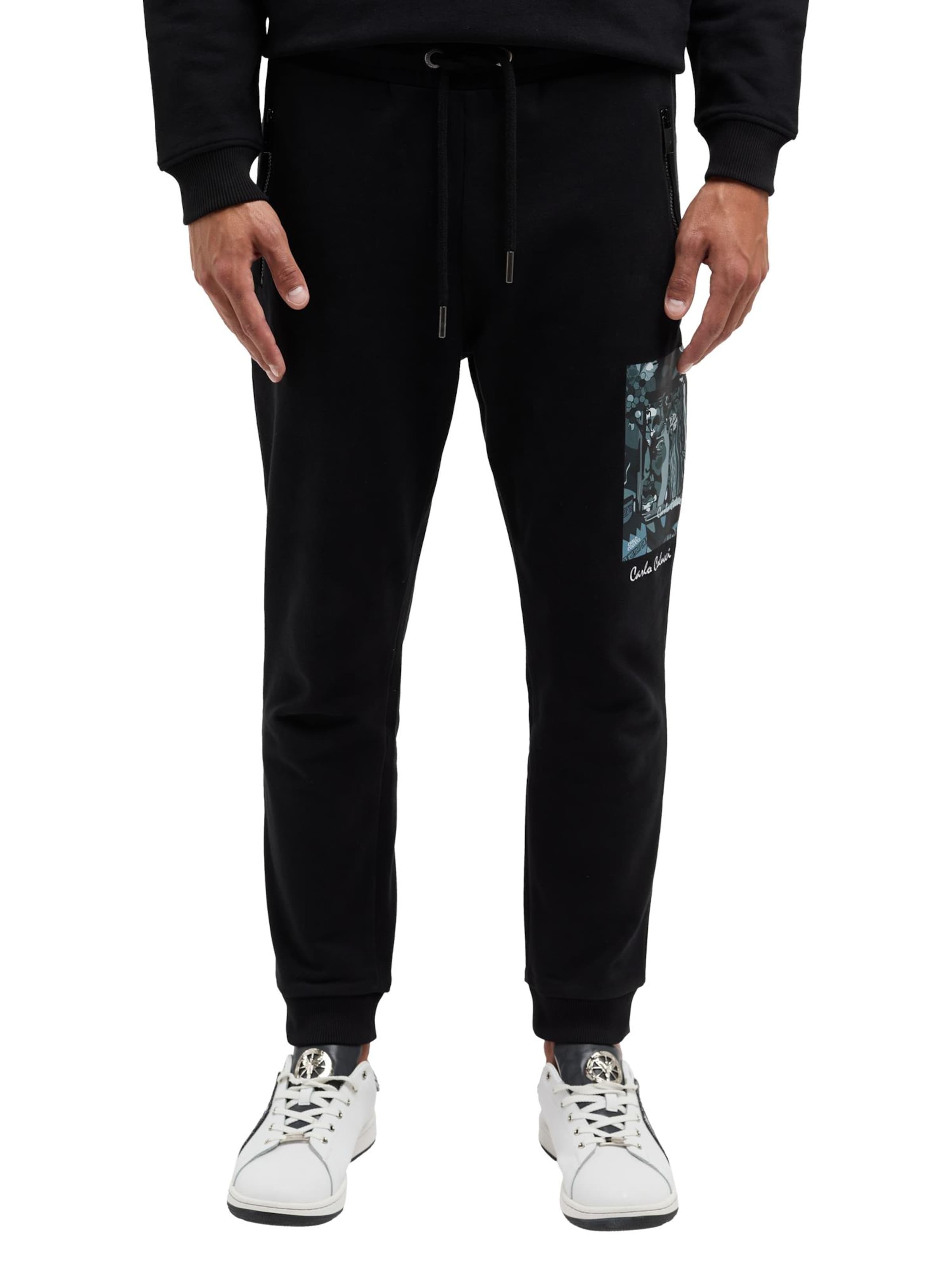 Regular Pantalon 'De Valiere' Carlo Colucci en noir : devant