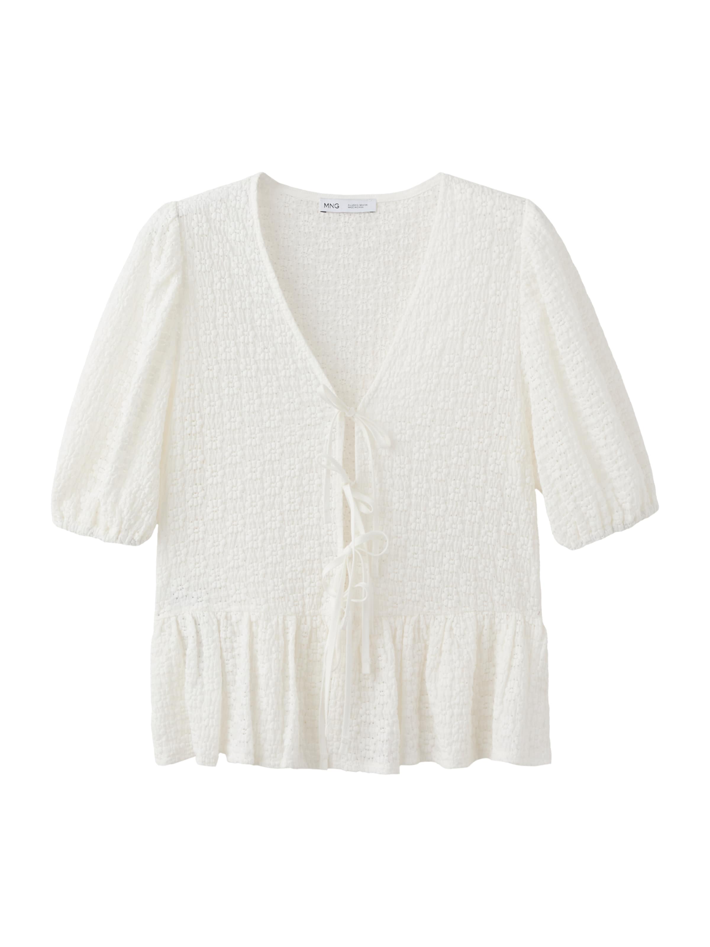 MANGO Blouse 'BENITI' in Wit: voorkant