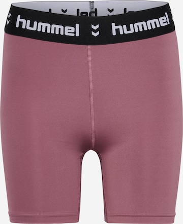 Hummel Skinny Spodnie sportowe 'Pulse' w kolorze fioletowy: przód