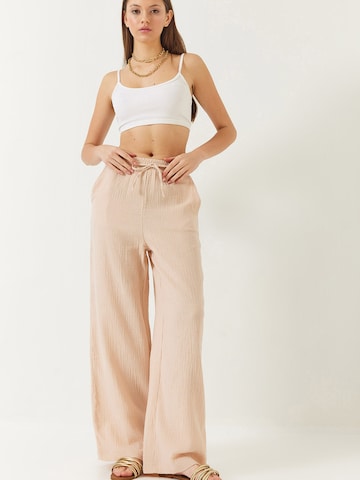 Bianco Lucci Široký strih Nohavice - Béžová
