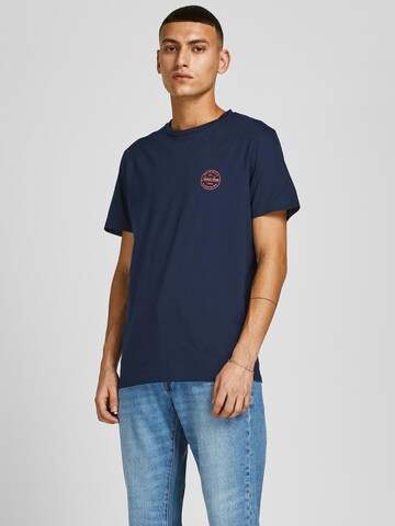 JACK & JONES Shirt 'Shark' in Blauw: voorkant