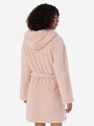 SCHIESSER Long Bathrobe 'Teddy Fleece' in Pink