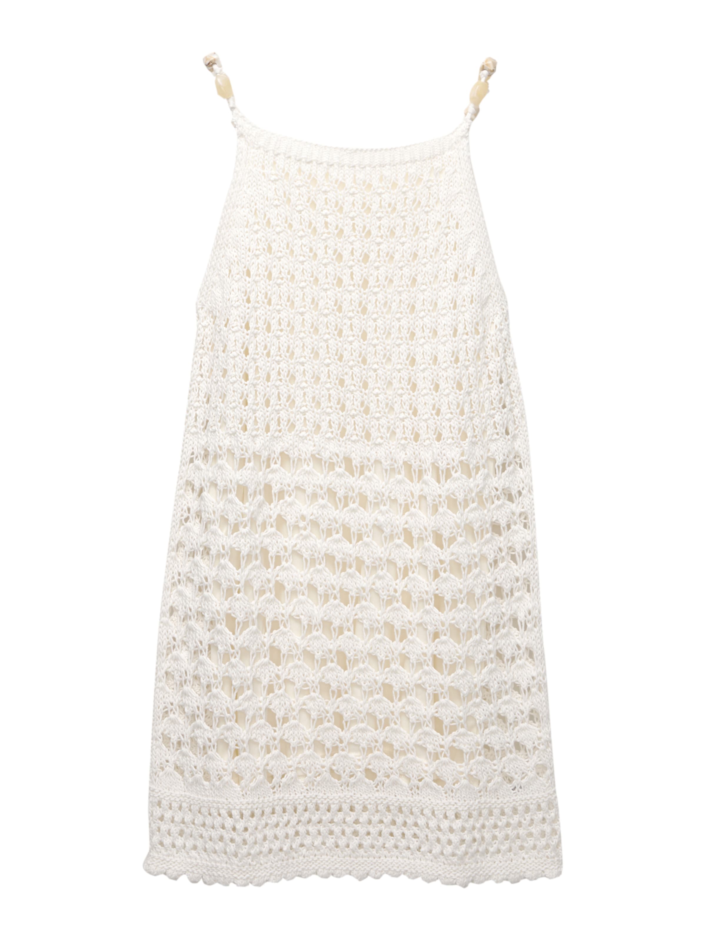 Pull&Bear Úpletové šaty – béžová: přední strana