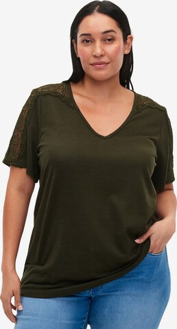 Camicia da donna di Zizzi in verde: frontale