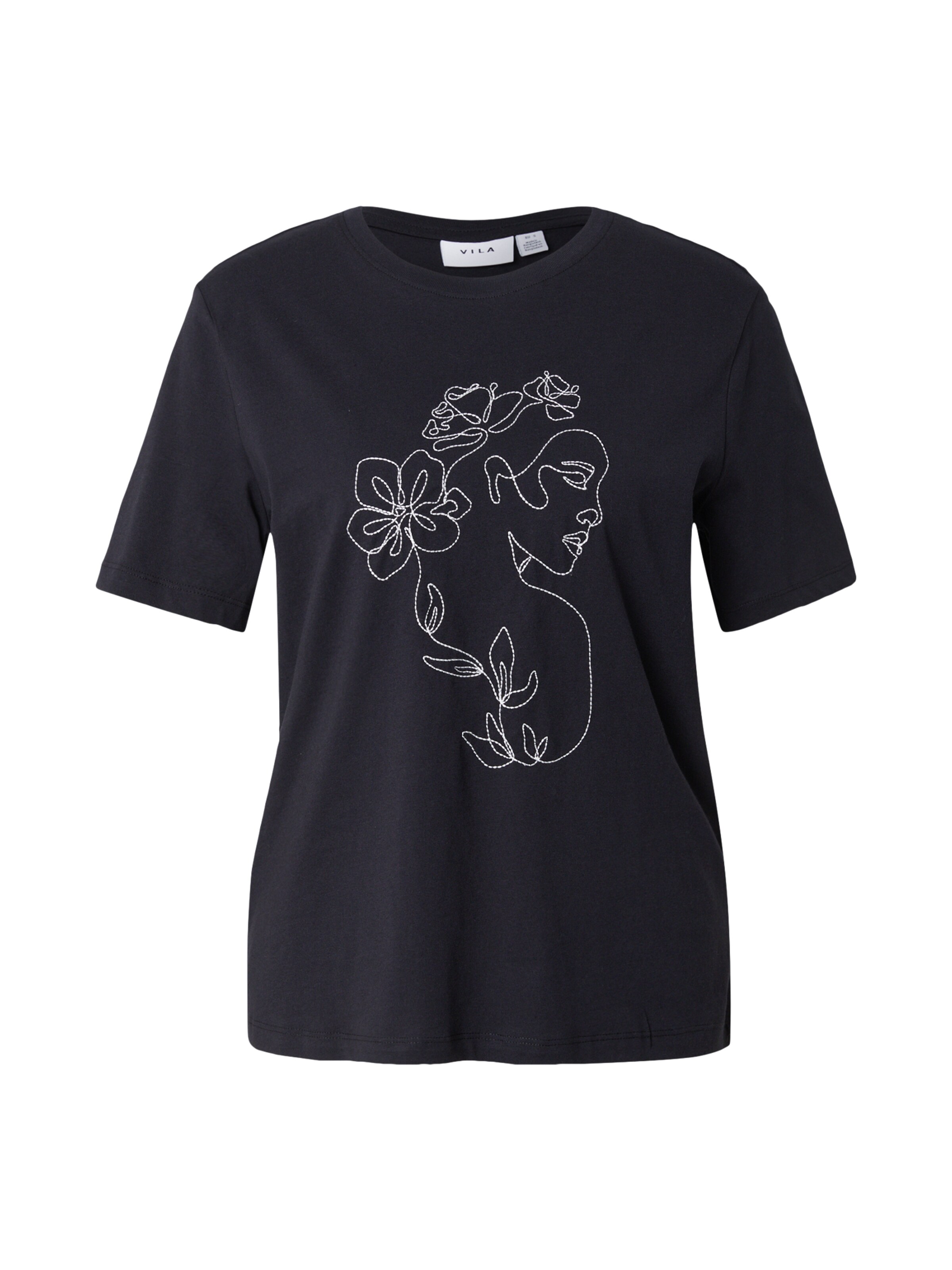 melns VILA T-Krekls 'VISYBIL': no priekšpuses