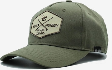 Surf Monkey Athletic Cap in Green: front