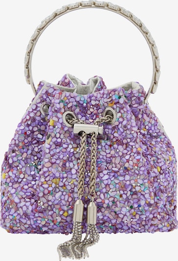 Sutraukiama rankinė iš faina, spalva – garstyčių spalva / levandų spalva / pastelinė violetinė / šviesiai violetinė, Prekių apžvalga