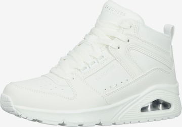 Baskets hautes SKECHERS en blanc : devant