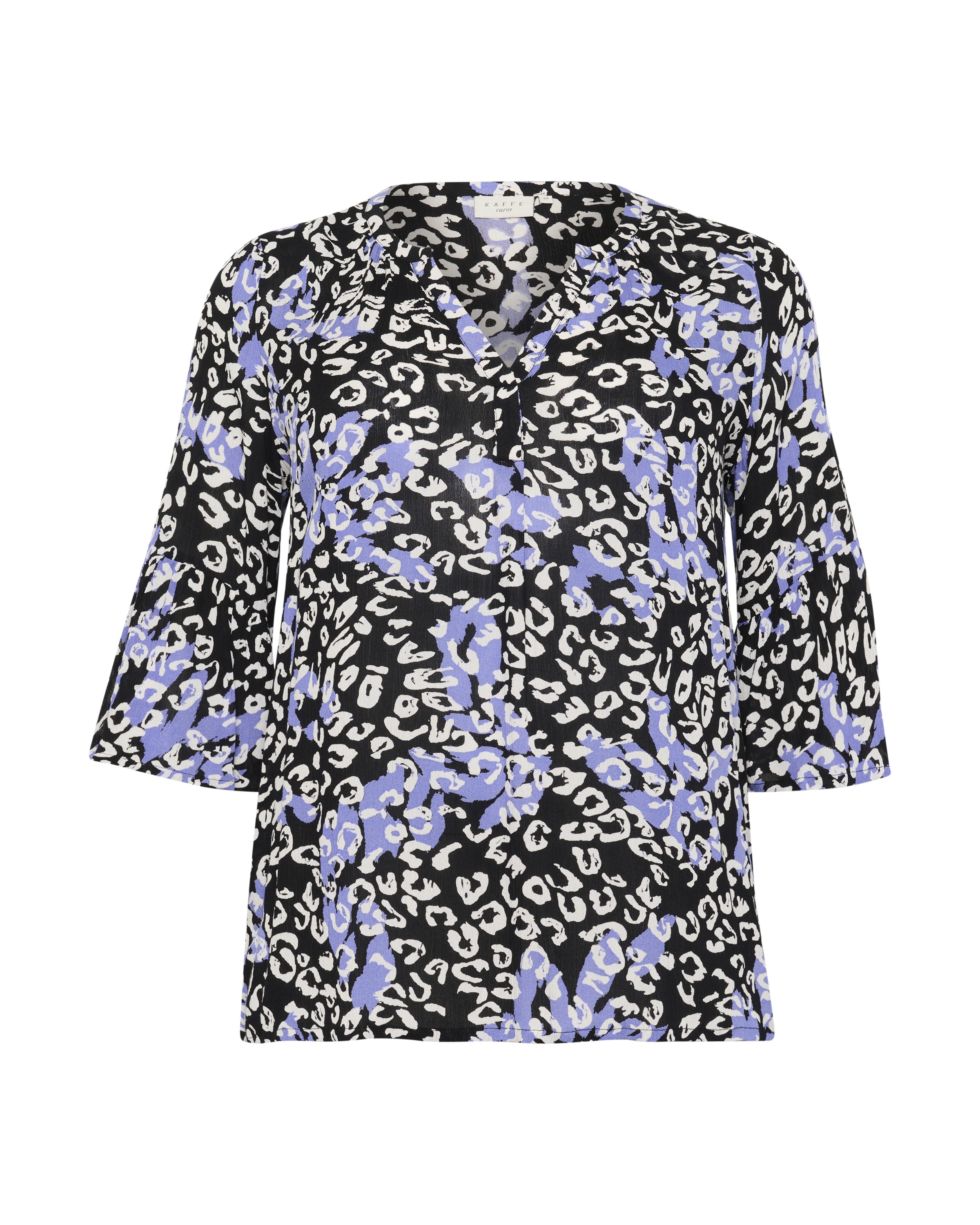 KAFFE CURVE Bluse in Mischfarben: Vorderseite