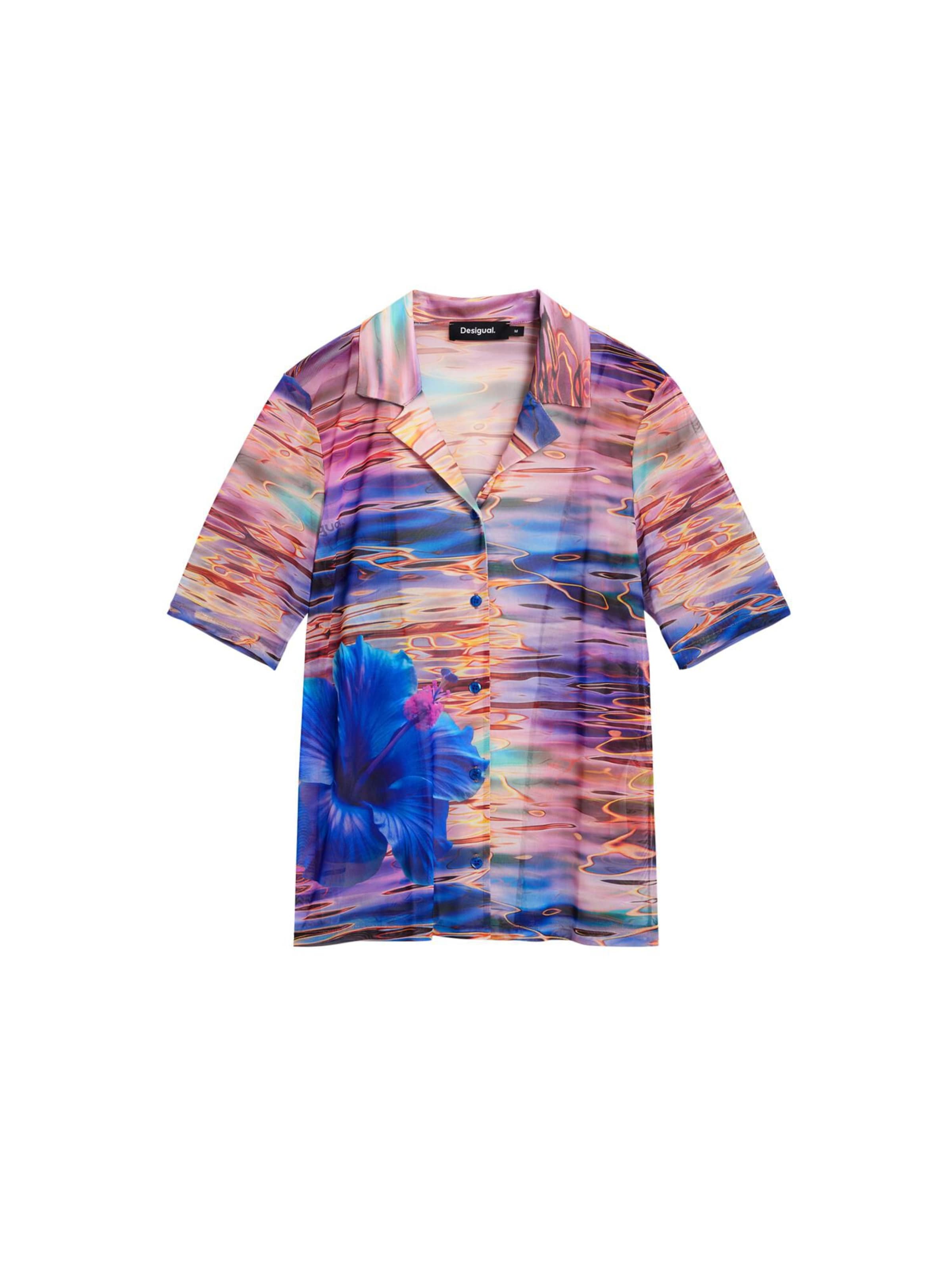 Desigual Μπλούζα 'Water Flower' σε μπλε: μπροστά