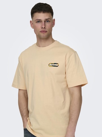 Only & Sons Koszulka 'KEITH' w kolorze beżowy