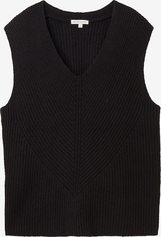 TOM TAILOR Knitted Top in Black: front