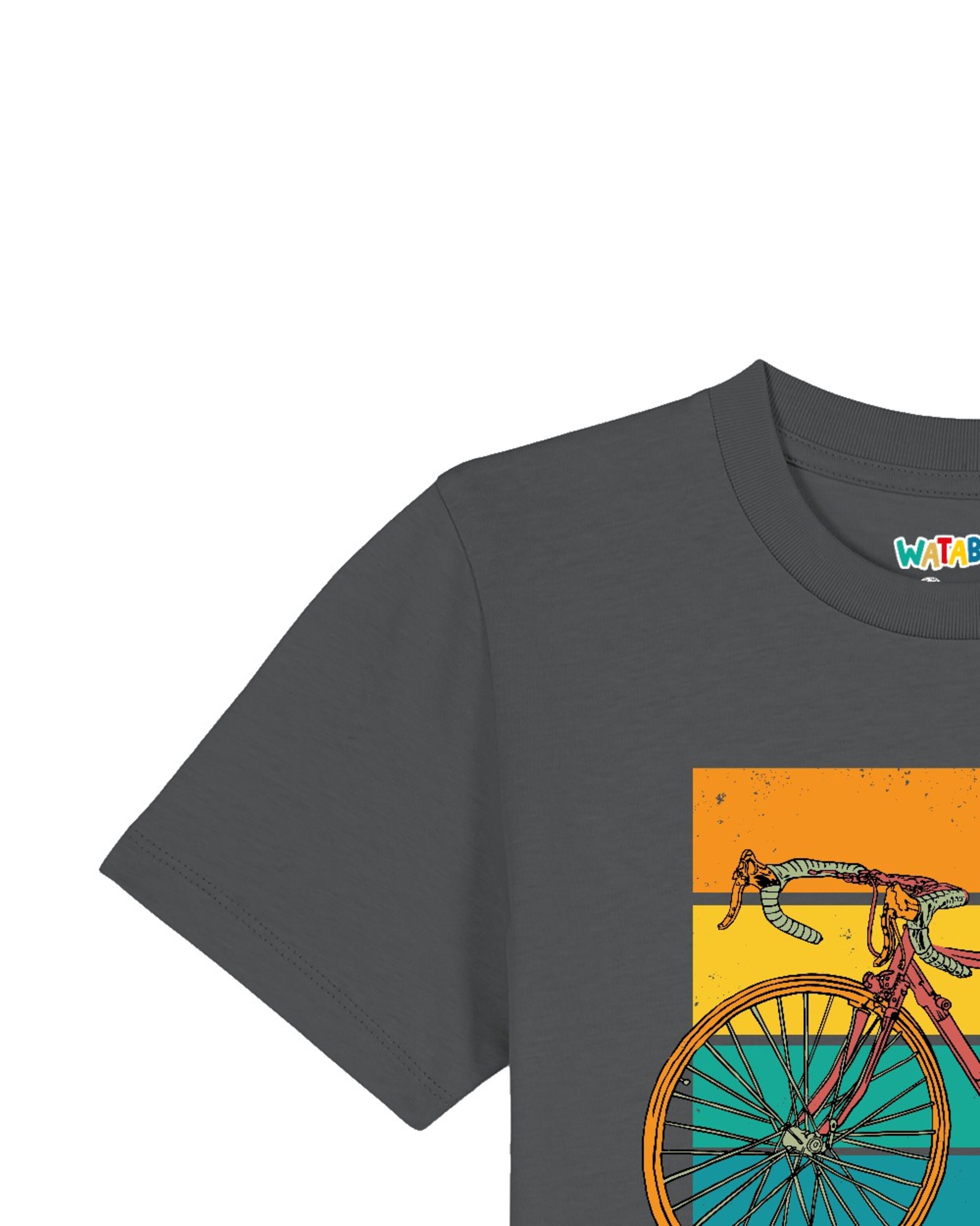 watabout.kids Shirt ' Retro Bike ' in Grijs