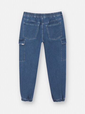 Pull&Bear Tapered Cargojeans in Blauw