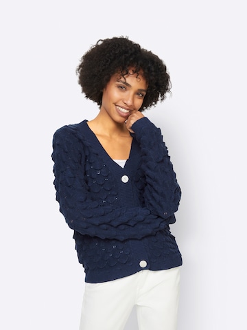 Cardigan heine en bleu : devant