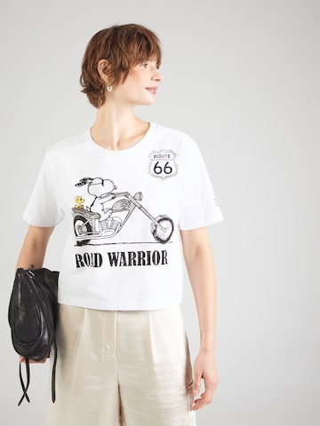 balta PRINCESS GOES HOLLYWOOD Marškinėliai 'Snoopy Road Warrior': priekis