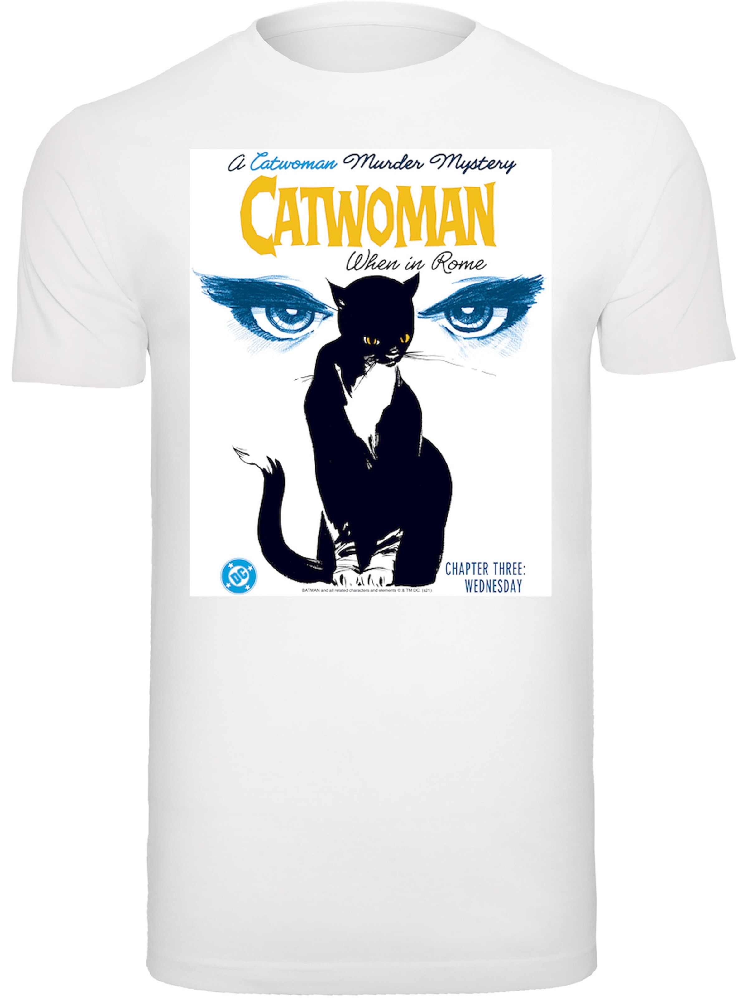 T-Shirt 'DC Comics Batman Catwoman When In Rome' F4NT4STIC en blanc : devant