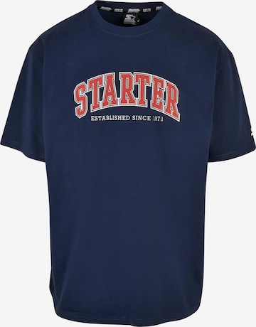 T-Shirt Starter Black Label en bleu : devant