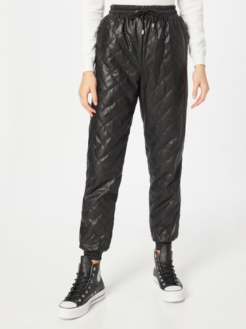 River Island Tapered Pants in Black: front