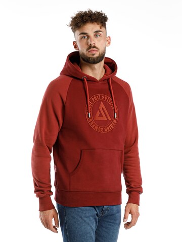 SPITZBUB Sweatshirt 'Raglan Street' in Rood: voorkant