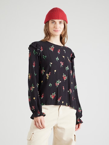 PIECES Blouse 'PCNINERA' in Black: front