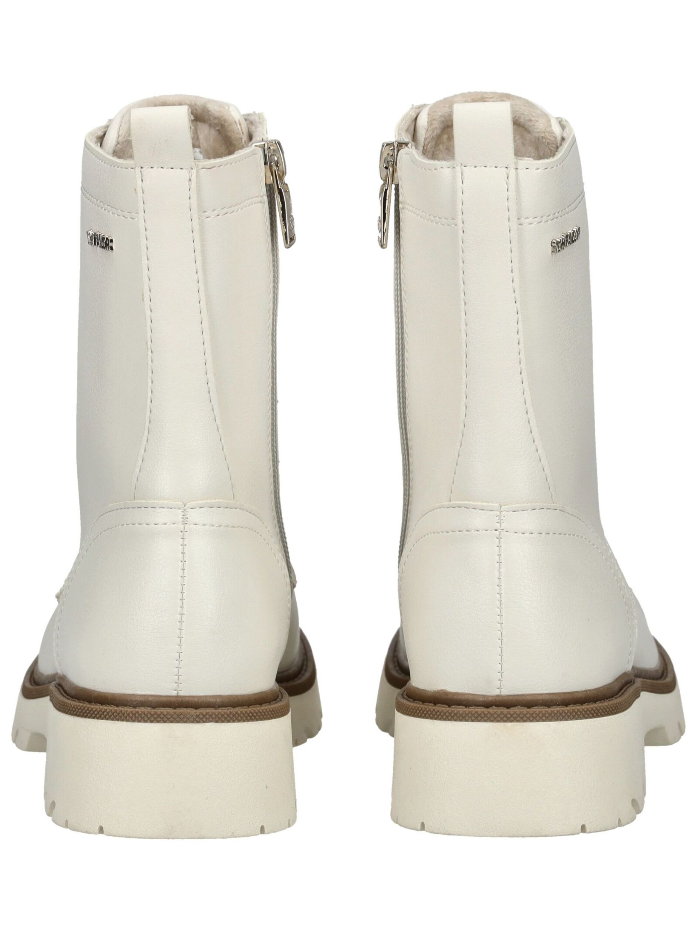 TOM TAILOR Lace-up bootie in White