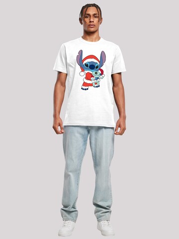 T-Shirt 'Disney Lilo & Stitch Christmas' F4NT4STIC en blanc
