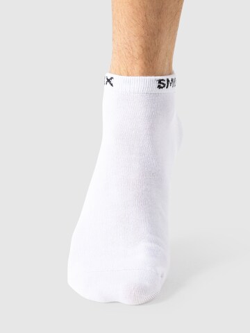 Chaussettes ' Sneaker' Smilodox en blanc