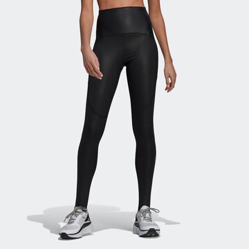 ADIDAS BY STELLA MCCARTNEY Skinny Workout Pants in Black: front