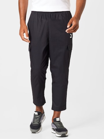 Regular Pantaloni sport de la PUMA pe negru: față